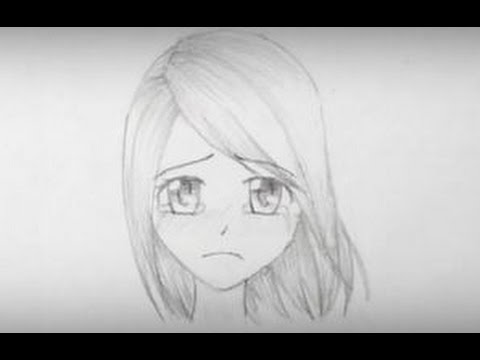 480x360 How To Draw A Sad Manga Girl Face - Sketch Of A Sad Girl