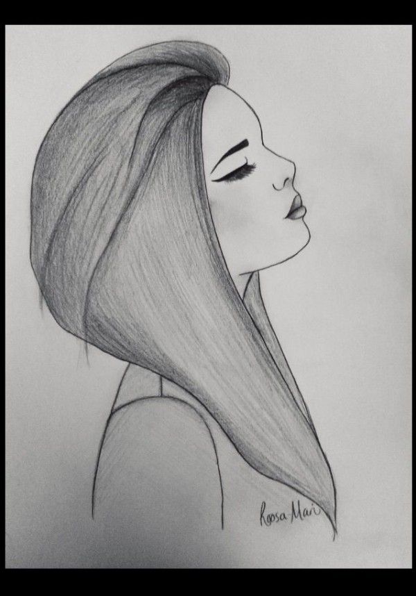 600x858 Sad Girl - Sketch Of A Sad Girl