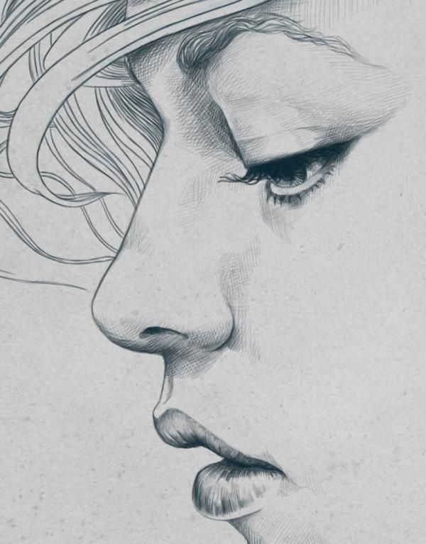 Sketch Of A Sad Girl At PaintingValley.com | Explore Collection Of ...