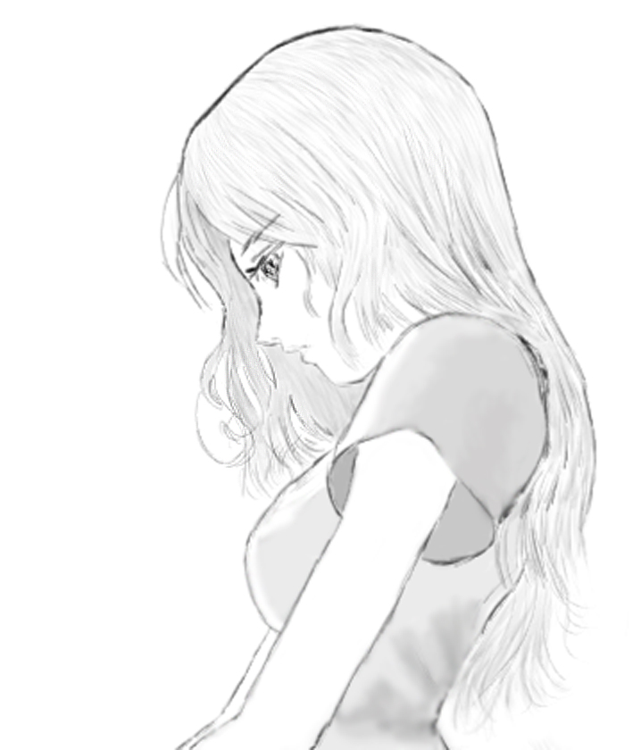 Sketch Of A Sad Girl At Paintingvalleycom Explore