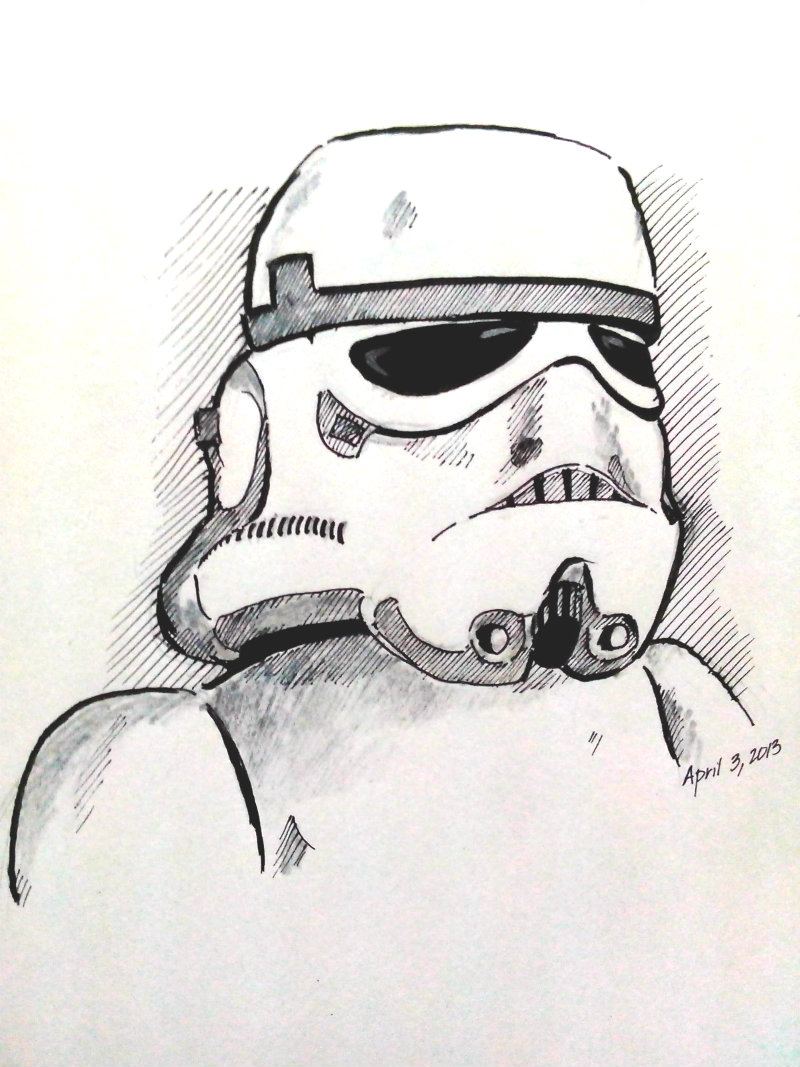 800x1067 Sketch Of A Storm Trooper Khakiout - Sketch Of A Storm