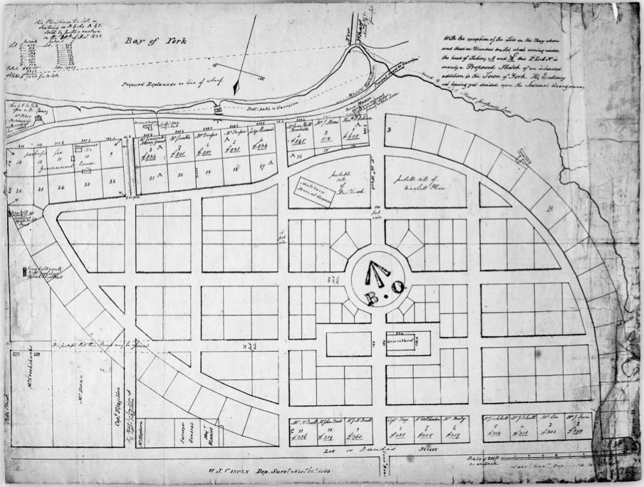 904x684 Historical Maps Of Toronto 1833 Castle Merely A Proposed - Sketch Of A Town