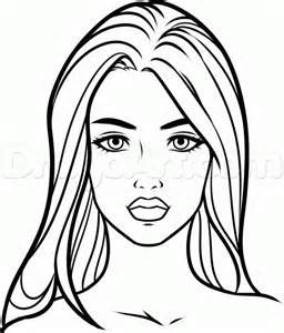 256x300 How To Draw Beautiful Woman Face Drawing Sketch Template Totes - Sketch Of A Woman Face