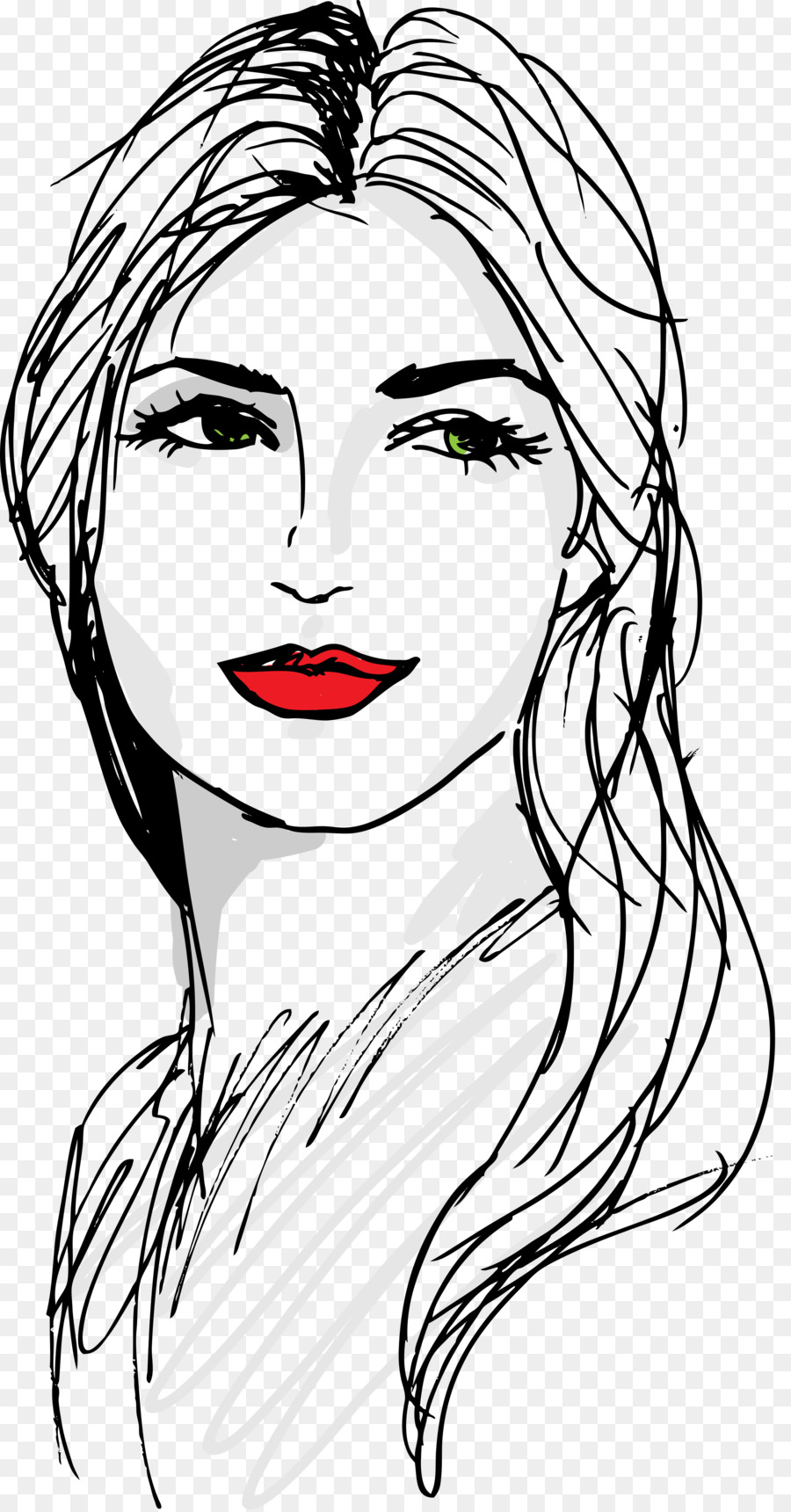 900x1720 Drawing Woman Sketch - Sketch Of A Woman Face