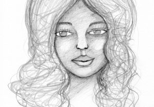 300x210 Pencil Sketch Woman Face - Sketch Of A Womans Face