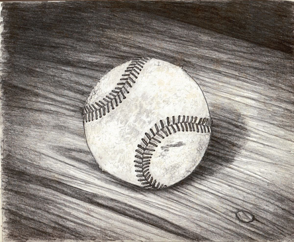 600x494 Found Baseball Sketch Just Sketches - Sketch Of Baseball