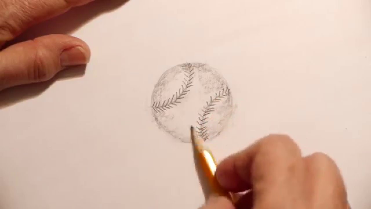 1280x720 How To Draw A Baseball - Sketch Of Baseball