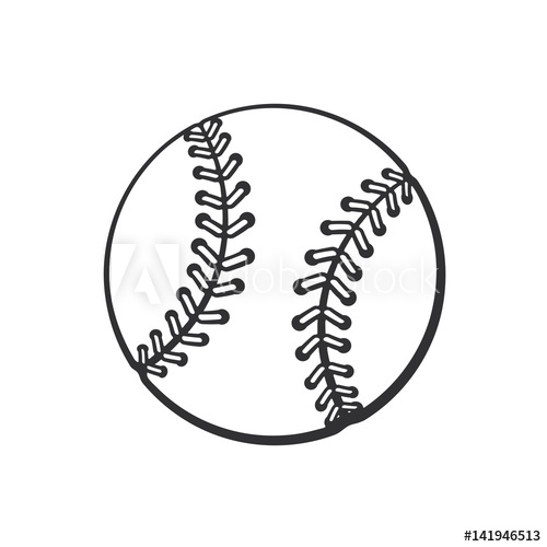 Sketch Of Baseball at PaintingValley.com | Explore collection of Sketch ...