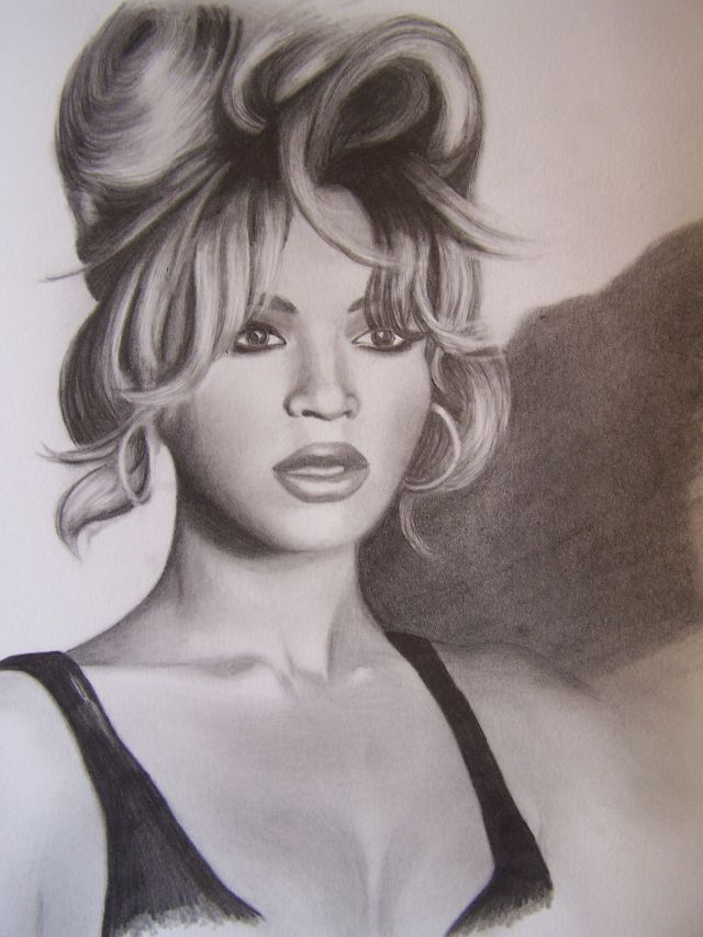 640x853 Beyonce By Poorlittlemija Drawings Amp Paintings - Sketch Of Beyonce
