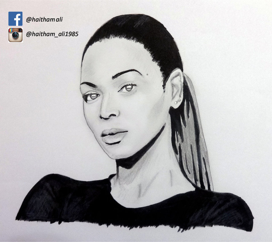 947x844 Beyonce Drawing By Haithamali1985 - Sketch Of Beyonce