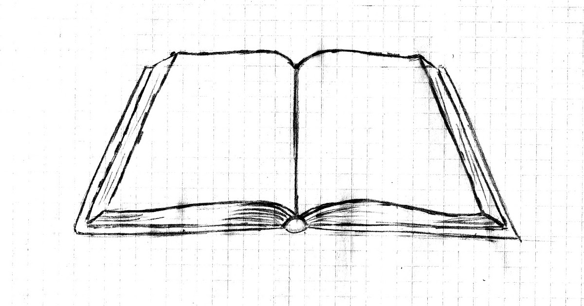 1200x630 Weekly Doodles And Tuts Drawing An Open Book - Sketch Of Book