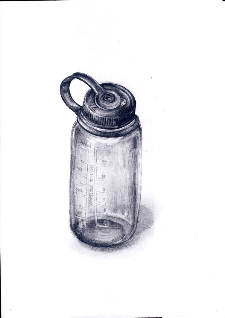 752x1063 Water Bottle Sketch By Kagami Hy - Sketch Of Bottle