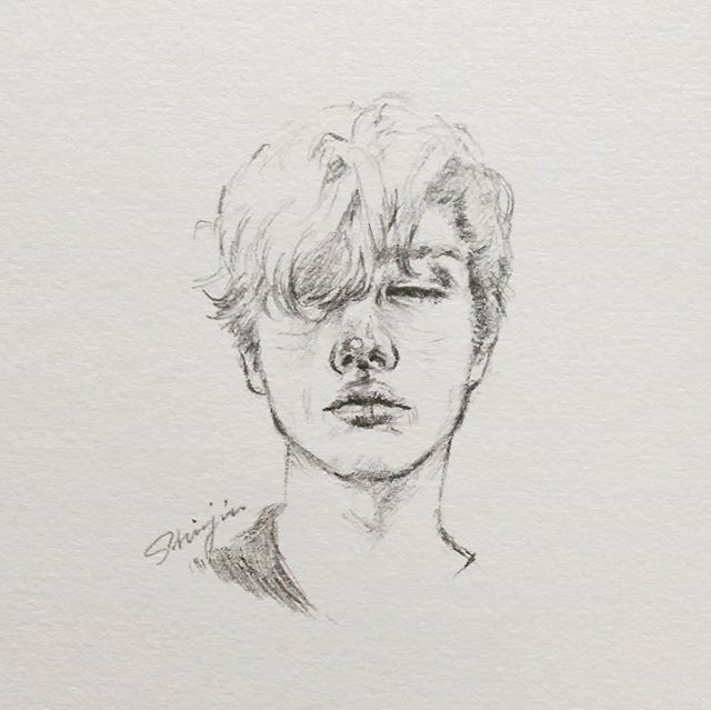 640x639 Drawingbijou Model Boy Sketch Doodle Pencil Shinjin Art Draw - Sketch Of Boy