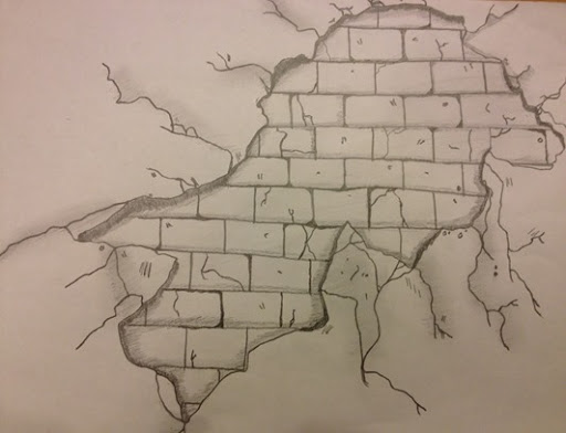 512x392 Girl Gone Art Practice Drawing A Brick Wall (Part 2) - Sketch Of Brick Wall