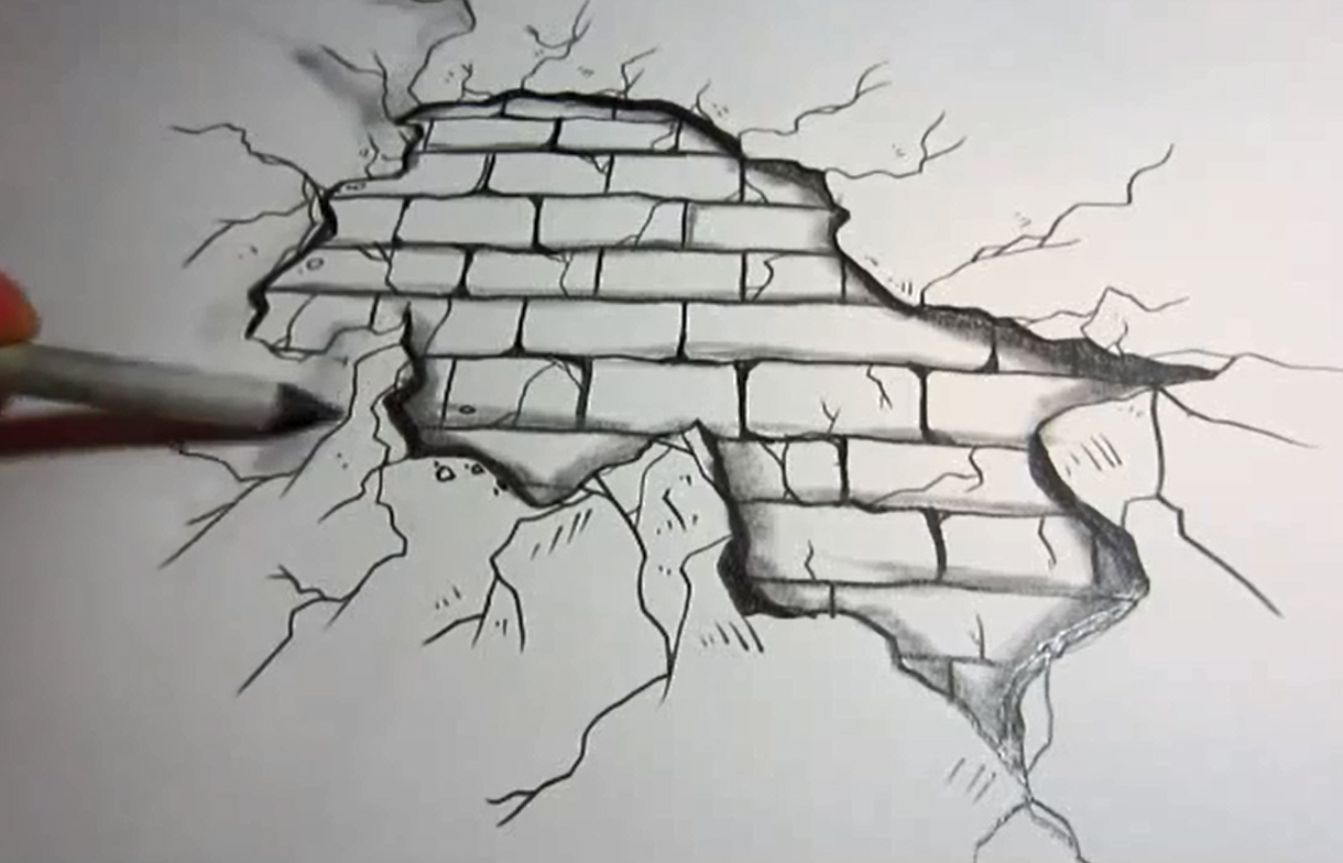 Sketch Of Brick Wall at PaintingValley.com | Explore ...