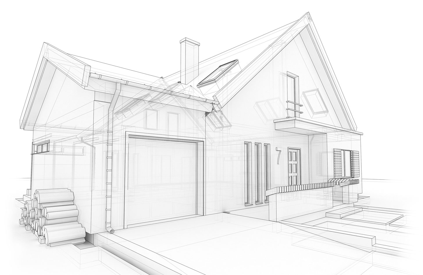 two story house sketch