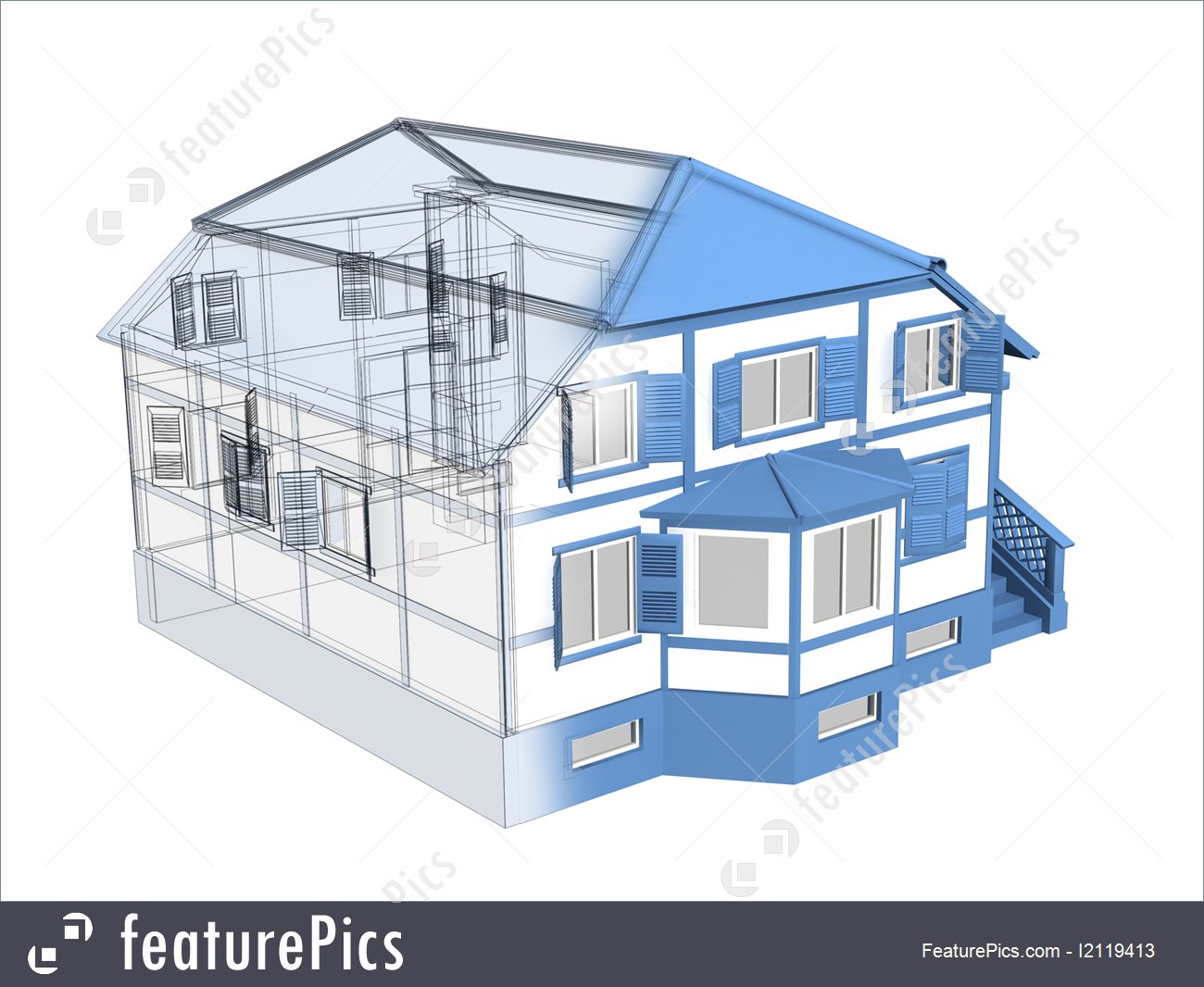 1300x1066 Picture Of 3d Sketch Of A House - Sketch Of Building A House