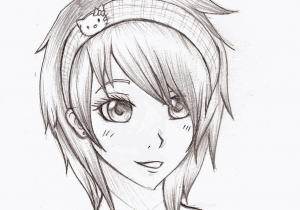 300x210 Cartoon Sketch Of A Girl - Sketch Of Cartoon Girl