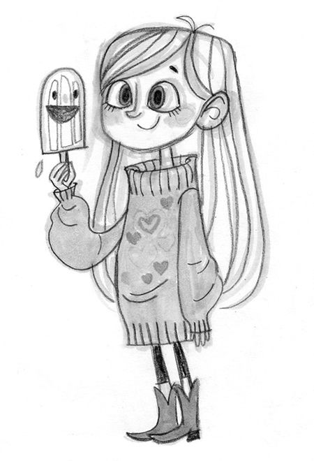 450x660 Animated Drawings Of Girls - Sketch Of Cartoon Girl