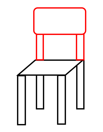 350x450 Drawing A Cartoon Chair - Sketch Of Chair