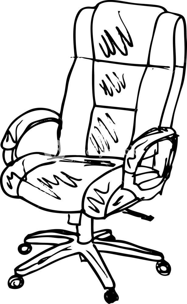 615x1000 Sketch Of Office Chairs. Vector Illustration Royalty Free Stock - Sketch Of Chair