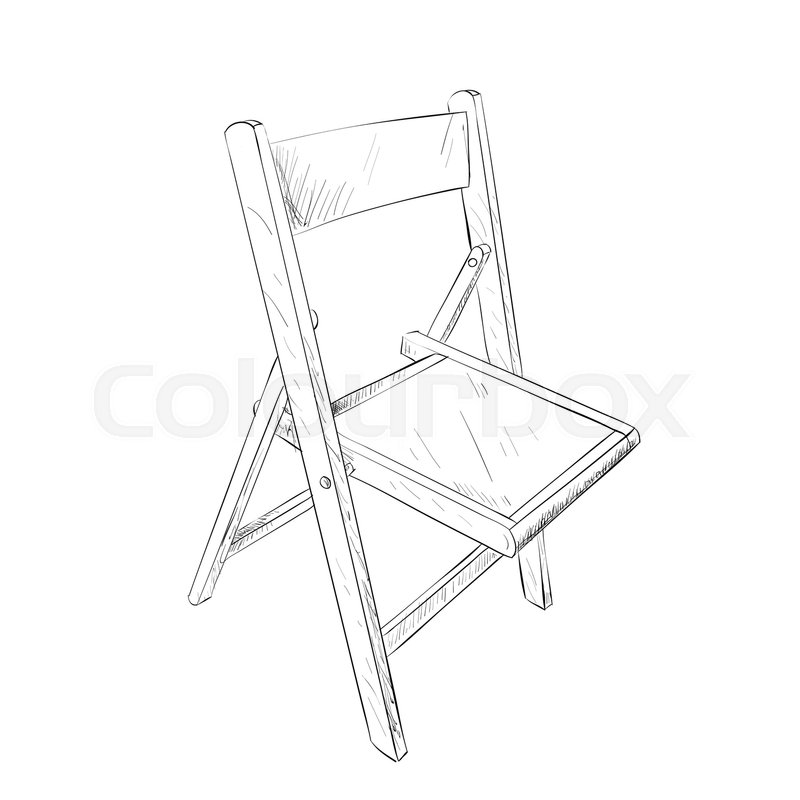 800x800 Vector Sketch Of Chair. Hand Draw Illustration. Stock Vector - Sketch Of Chair