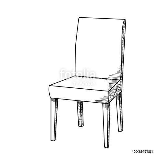500x500 Sketch Of Chair Stock Image And Royalty Free Vector Files On - Sketch Of Chair