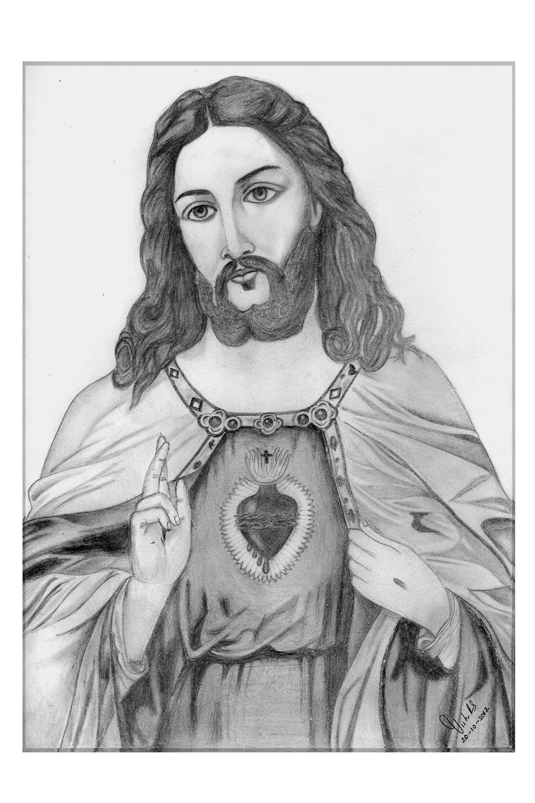 Jesus Pencil Drawing