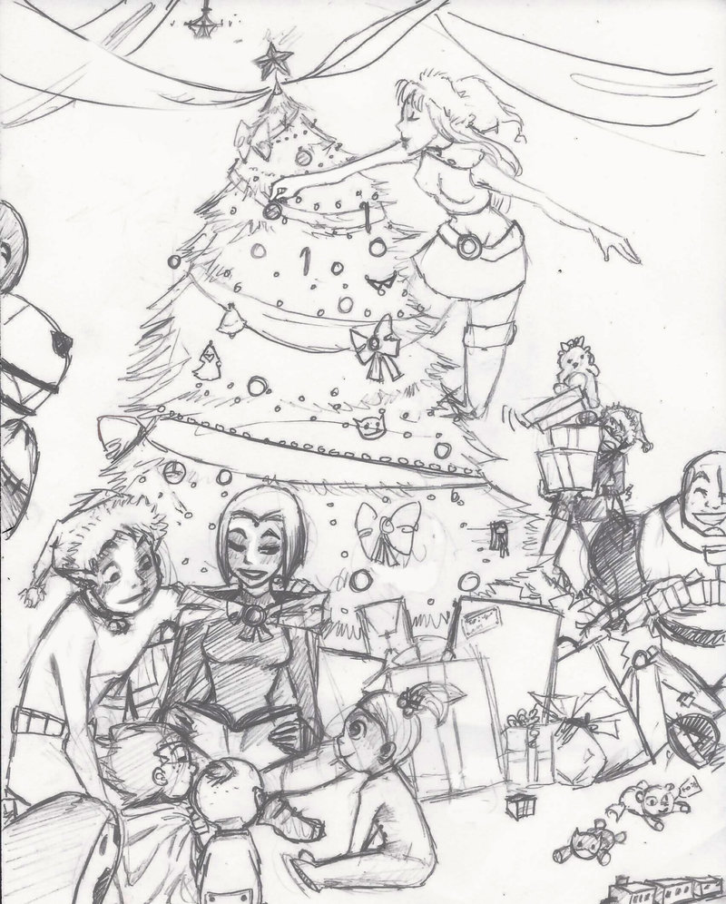 800x996 Color Me For Christmas Sketch By Ceshira - Sketch Of Christmas