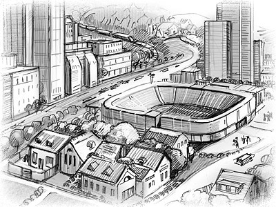 400x300 City Sketch By Artua - Sketch Of City