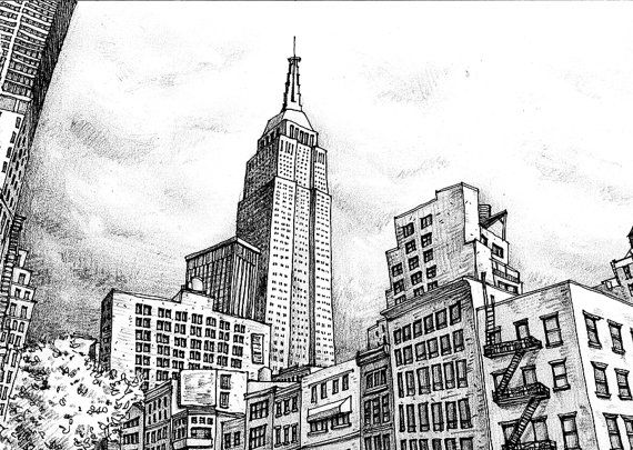 570x405 Sketches City - Sketch Of City