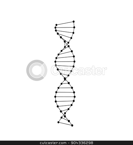 428x464 Pictogram Of Dna Symbol Isolated Stock Vector - Sketch Of Dna