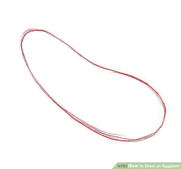 597x559 How To Draw An Eggplant 5 Steps (With Pictures) - Sketch Of Eggplant