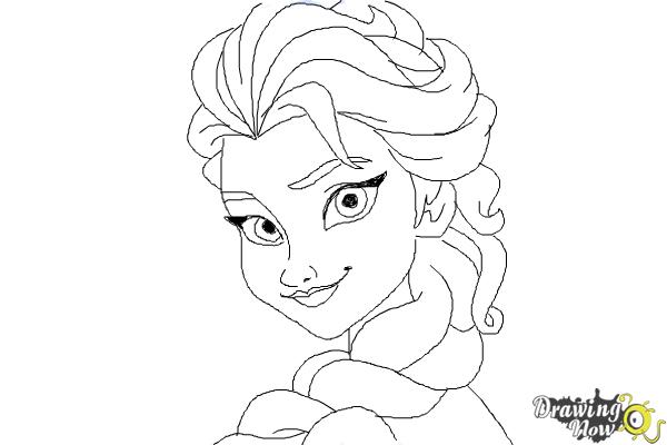 600x400 How To Draw Elsa Step By Step - Sketch Of Elsa
