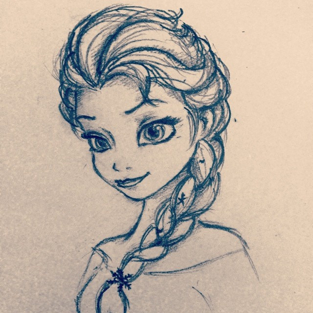 640x640 My Attempt On Drawing Elsa. - Sketch Of Elsa