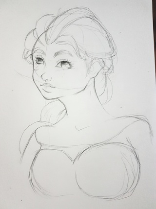 320x427 Elsa Drawings On Paigeeworld. Pictures Of Elsa - Sketch Of Elsa