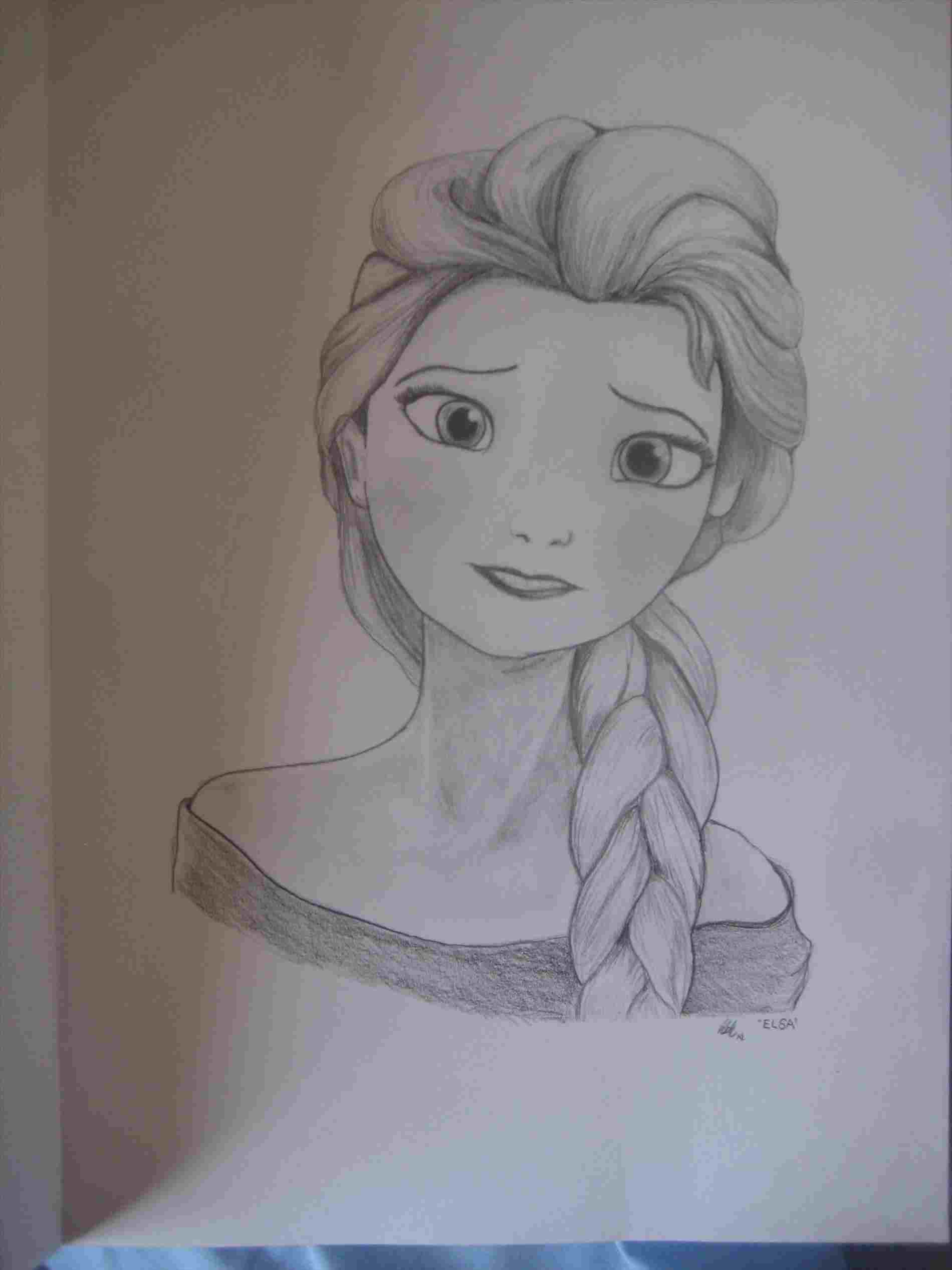 1900x2533 Elsa Pencil Drawing Easy Frozen Youtuberhyoutubecom Sketch Of - Sketch Of Elsa