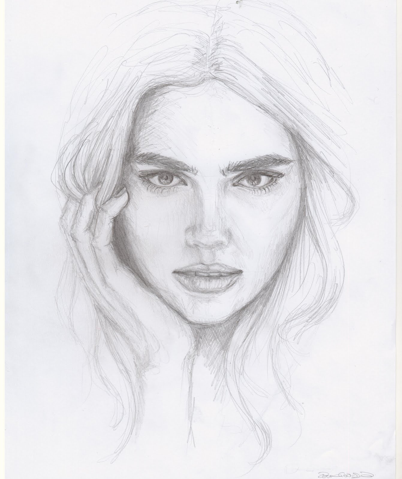 1341x1600 Sketch Of Female Face Pencil Drawing Female Face How To Draw A - Sketch Of Female
