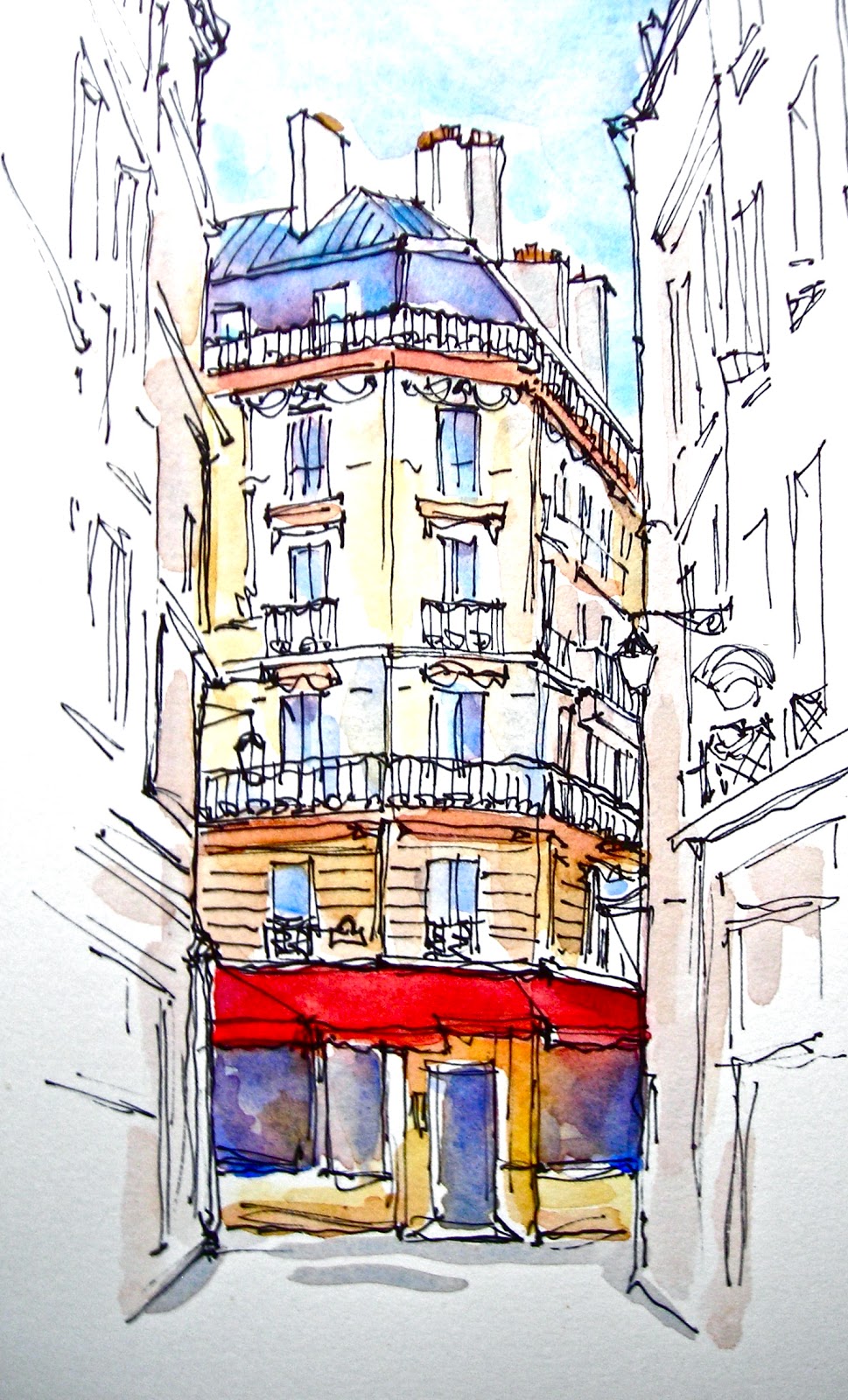 969x1600 Sketchbook Wandering To France Amp Back Watercolor Drawings A Show - Sketch Of France