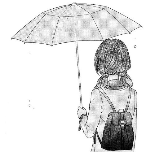 Sketch Of Girl With Umbrella At Paintingvalleycom Explore