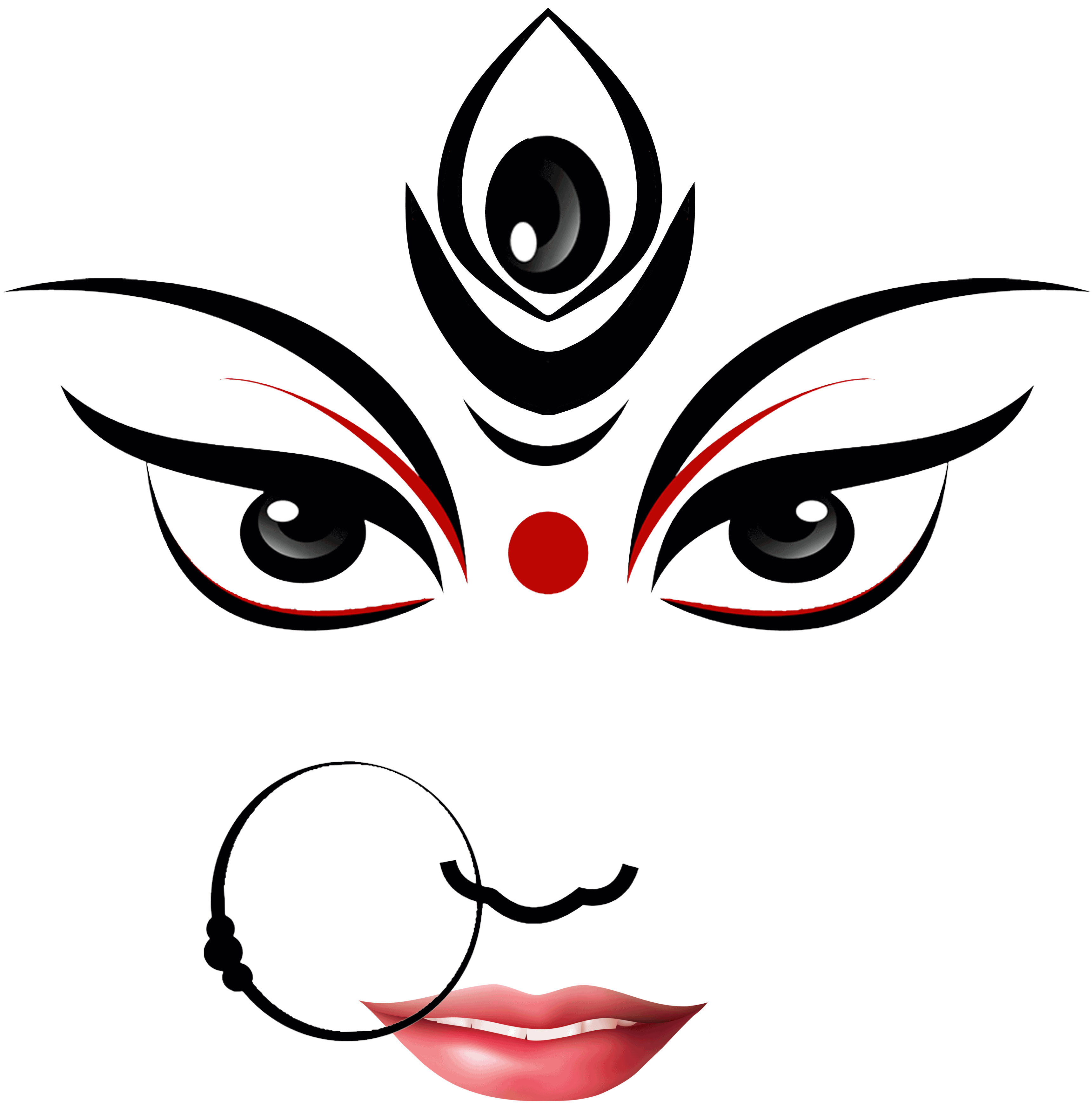 Sketch Of Goddess Durga at PaintingValley.com | Explore collection of
