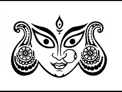 480x360 How To Draw Maa Durga Face Step By Step - Sketch Of Goddess Durga