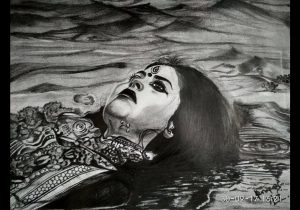 300x210 Maa Durga Pencil Sketch Maa Durga Pencil Sketch Image Sketch Of - Sketch Of Goddess Durga