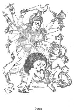 236x352 Maa Durga Sketch Krishna Durga, Durga Maa And - Sketch Of Goddess Durga