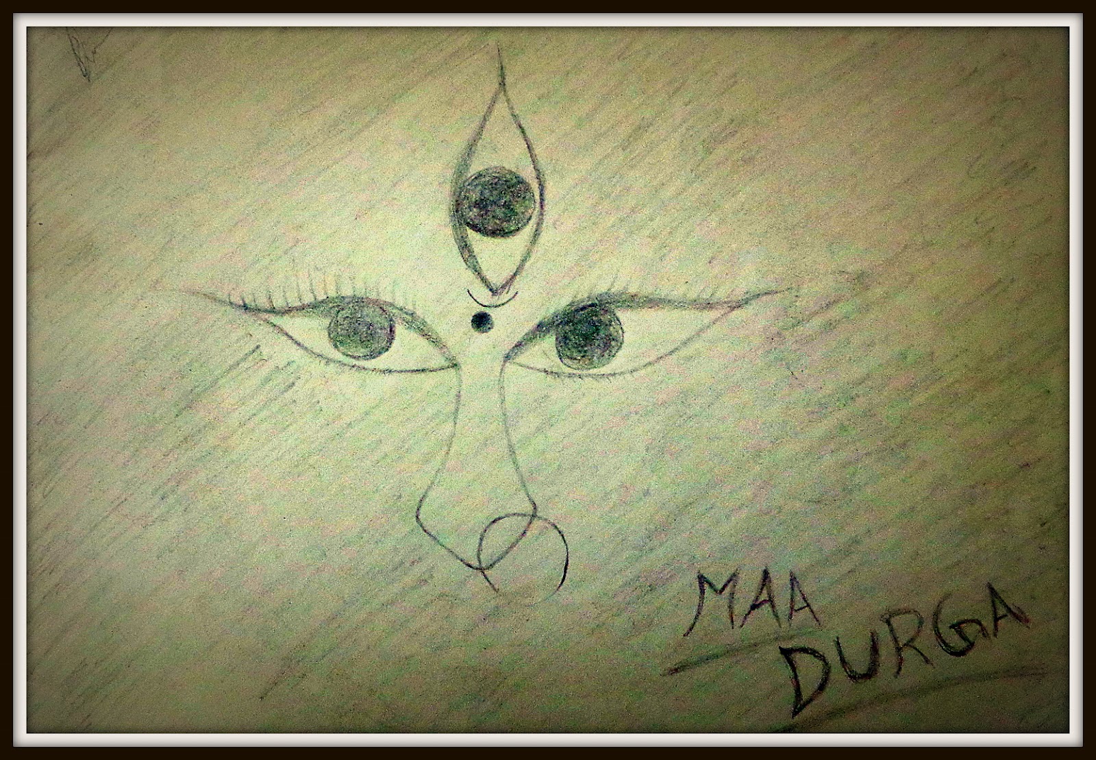 1600x1109 Goddess Maa Durga Sketchdurga Maa - Sketch Of Goddess Durga