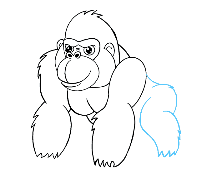 678x600 How To Draw A Cartoon Gorilla In A Few Easy Steps Easy Drawing - Sketch Of Gorilla