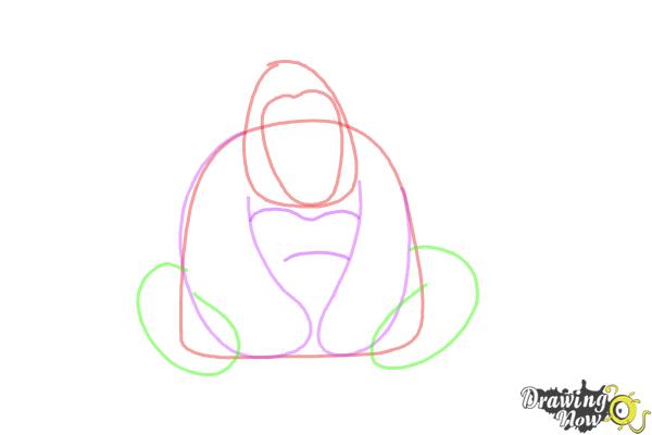 600x400 How To Draw A Gorilla For Kids - Sketch Of Gorilla