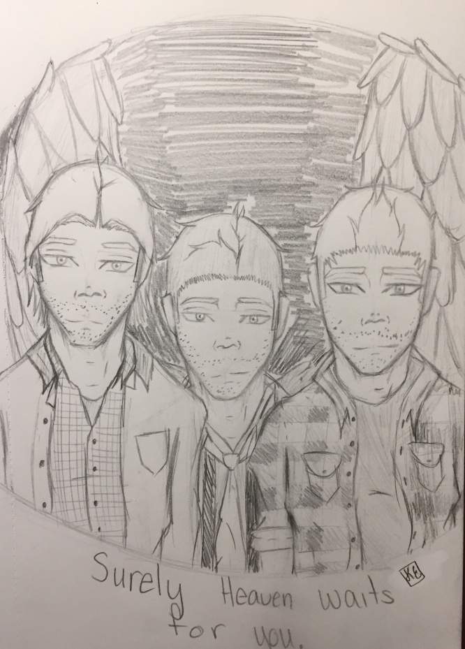 666x929 Surely Heaven Waits For You Sketch Supernatural Amino - Sketch Of Heaven
