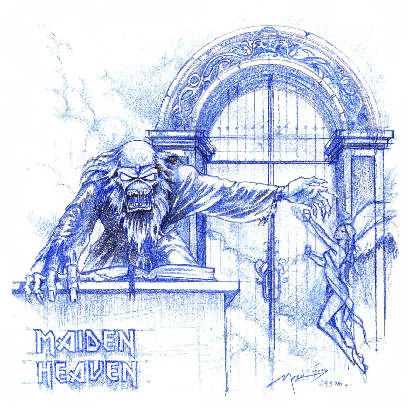 1347x1347 Sketch Eddie Heaven By Icarosteel - Sketch Of Heaven