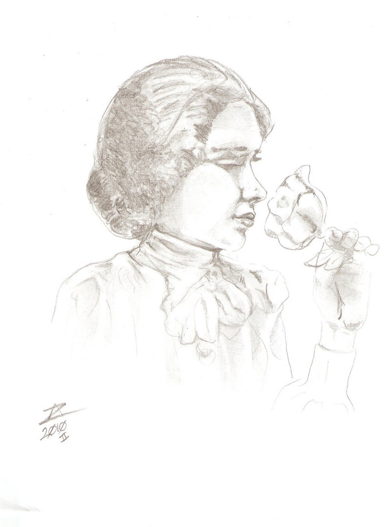 770x1038 Helen Keller - Sketch Of Helen Keller